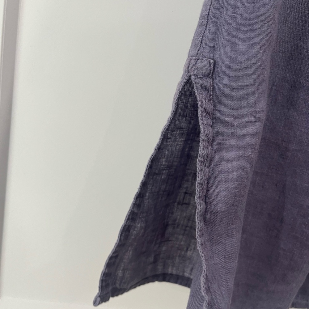 Flax Slate-Lavender Drawstring Midi Skirt size medium/large elastic waist - Picture 2 of 6